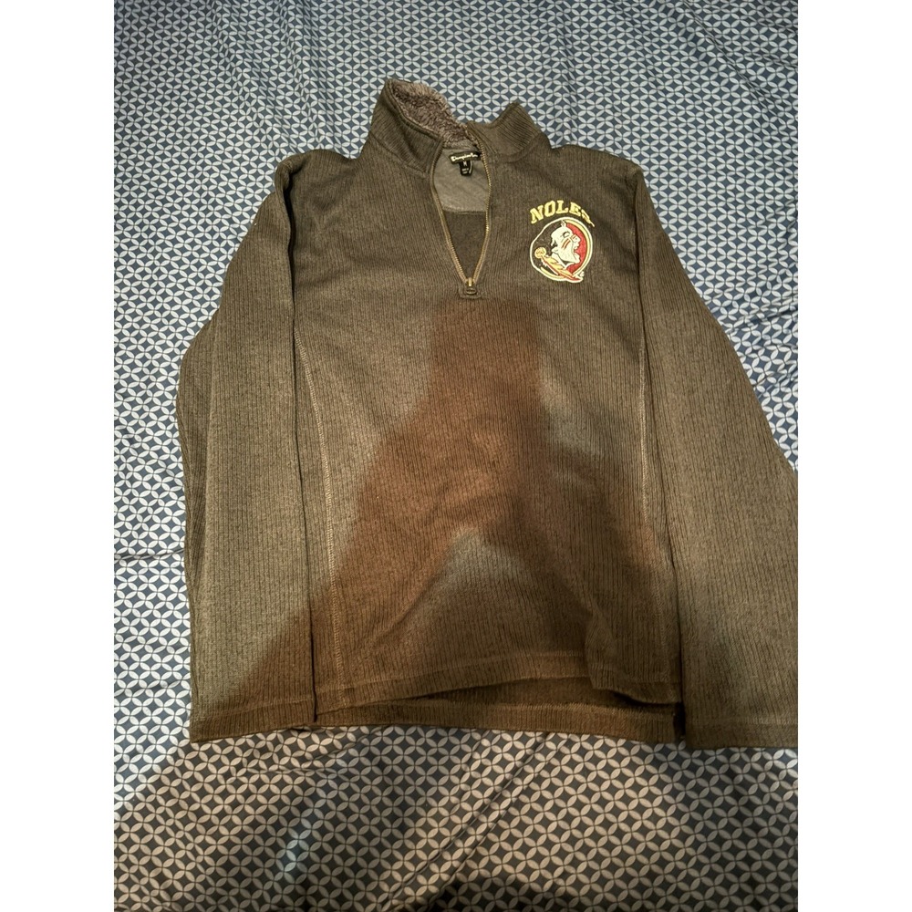 Champion Elite Men's Gray 1/4 Zip Pullover Sweater Size Medium Seminoles